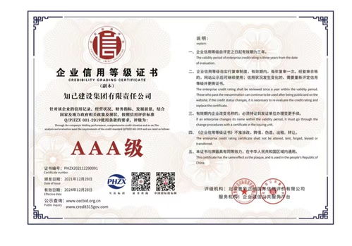 知己集團榮獲AAA級信用企業(yè)評級 企業(yè)信用的卓越典范